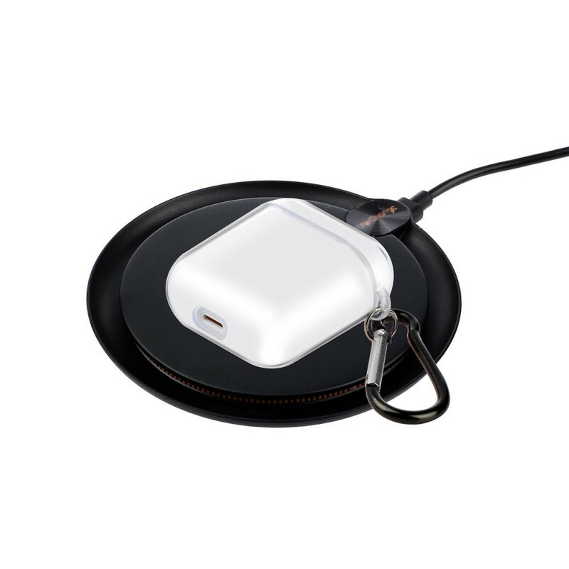 Transparente AirPods-Silikonhülle mit Karabinerhaken