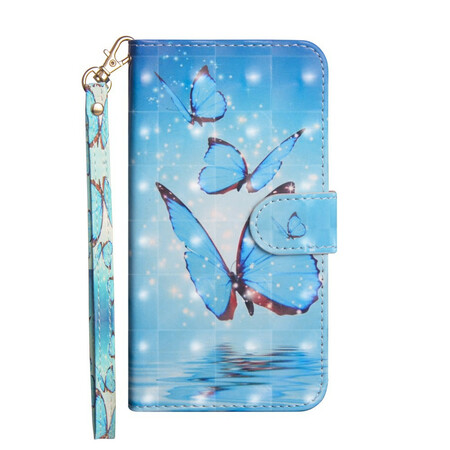 Honor 20 Lite Hülle Blaue fliegende Schmetterlinge