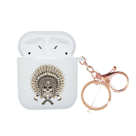 AirPods-Hülle der NXE Totenkopf-Serie mit Karabinerhaken
