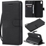 Huawei Y5 2019 / Honor 8S Tasche Lederoptik Farbig mit Riemen