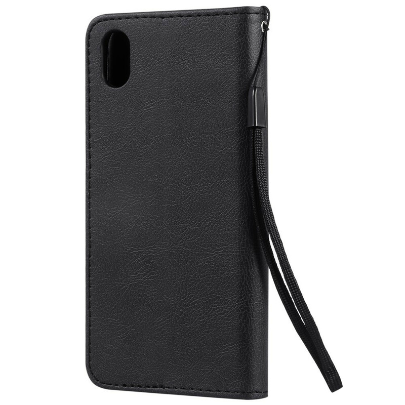 Huawei Y5 2019 / Honor 8S Tasche Lederoptik Farbig mit Riemen