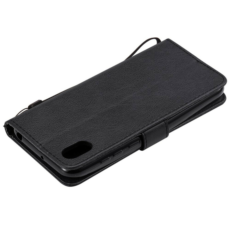 Huawei Y5 2019 / Honor 8S Tasche Lederoptik Farbig mit Riemen