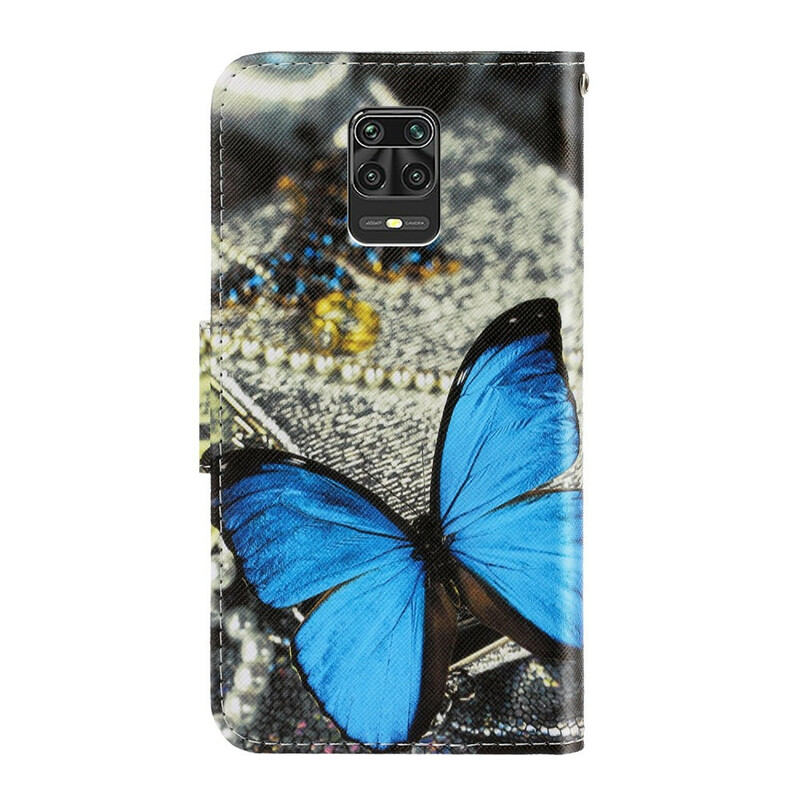 Xiaomi Redmi Note 9 Pro Tasche Variationen Schmetterlinge mit Riemen