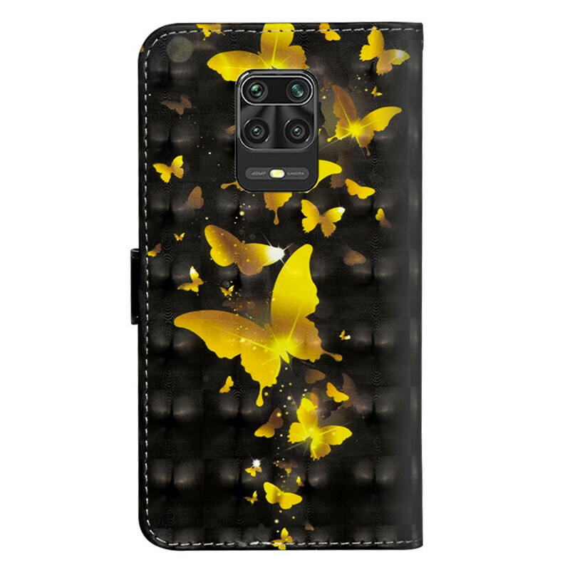 Xiaomi Redmi Note 9S / Redmi Note 9 Pro Hülle Gelbe Schmetterlinge