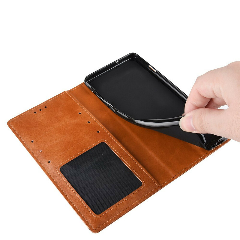 Flip Cover OnePlus 8 Vintage Styled Leather Effect