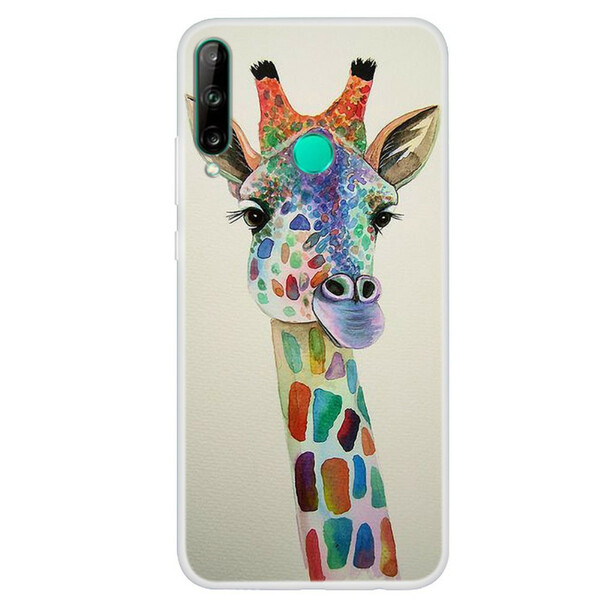 Huawei P40 Lite E Giraffe Cover Farbig