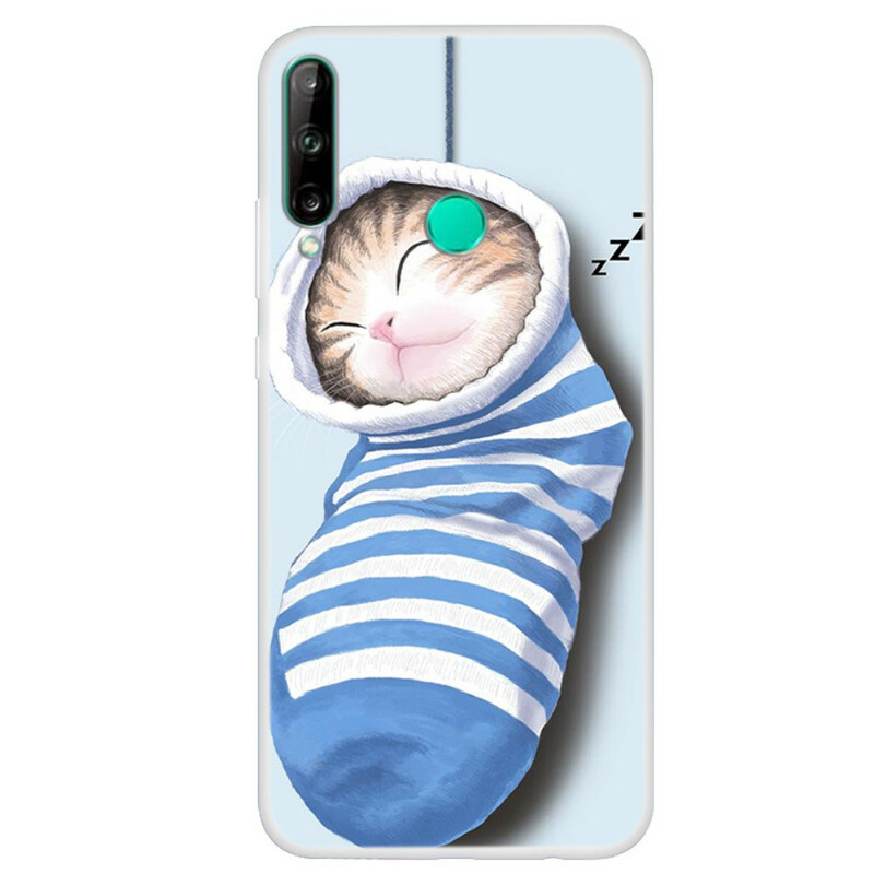 Huawei P40 Lite E Cover Schlafendes Kätzchen