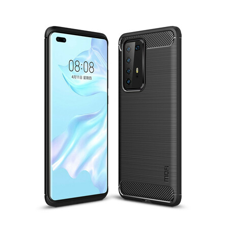 Huawei P40 Pro Kohlefaser Cover Gebürstet MOFI
