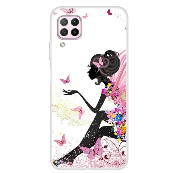 Huawei P40 Lite Butterfly Lady Cover