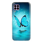 Huawei P40 Lite Schmetterling Cover Blau Fluoreszierend