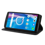 Flip Cover Alcatel 1B Vintage-Leder-Effekt Stilisiert