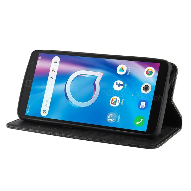 Flip Cover Alcatel 1B Vintage-Leder-Effekt Stilisiert