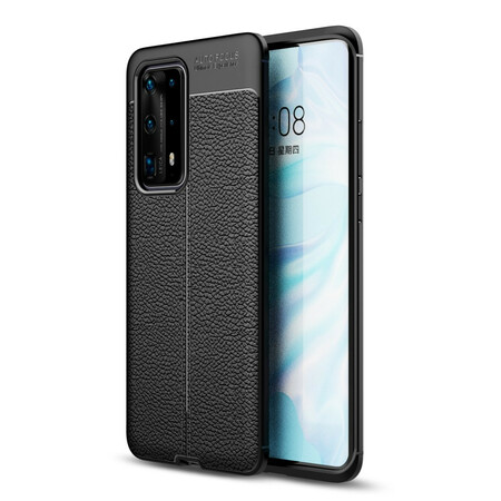 Huawei P40 Pro Plus Cover Flexible Kohlefaser Texture