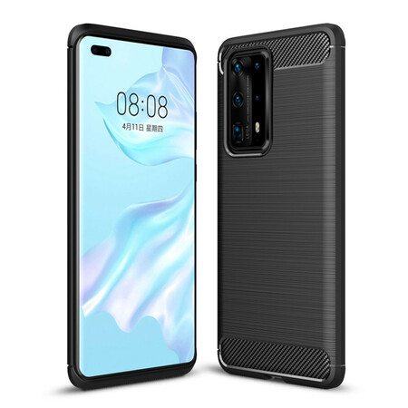 Huawei P40 Pro Plus Kohlefaser Cover Gebürstet