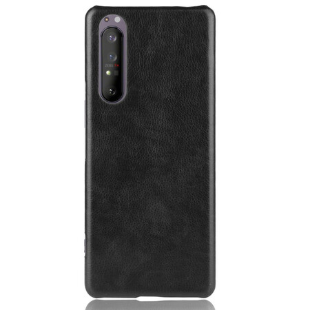 Sony Xperia 1 II Hülle mit Litchi-Leder-Effekt