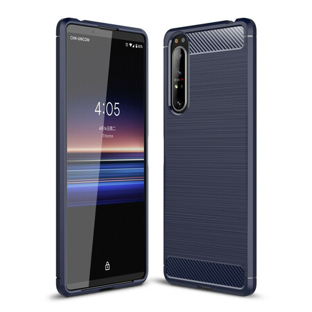 Sony Xperia 1 II Kohlefaser Cover Gebürstet