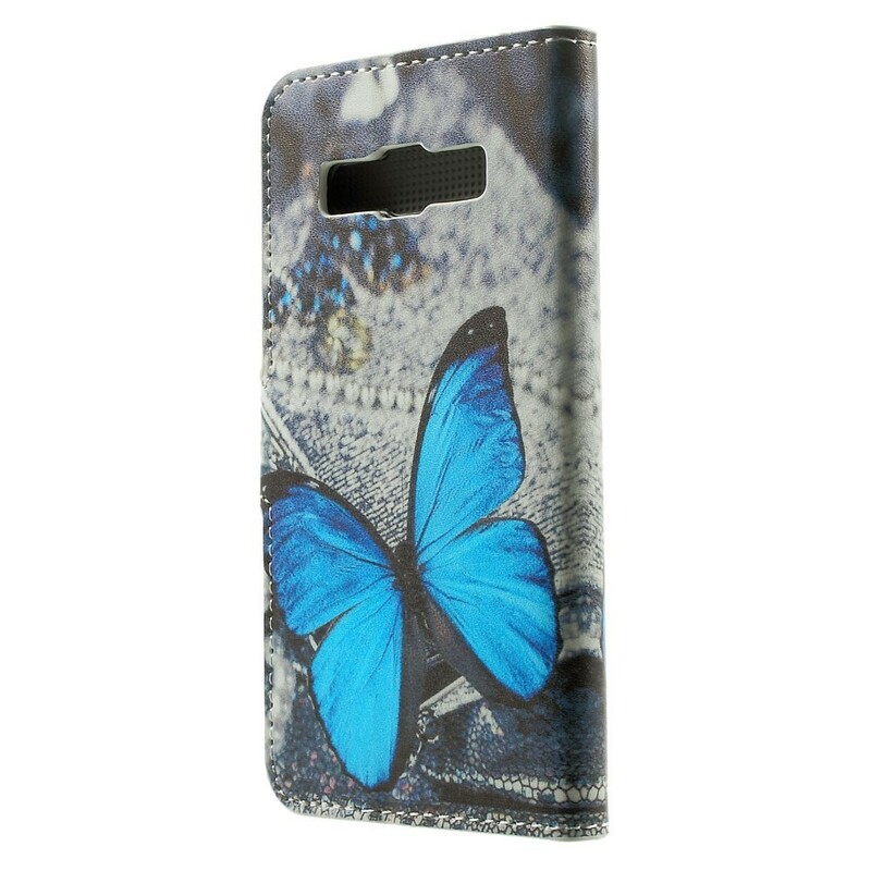 Samsung Galaxy A3 Schmetterling Hülle Blau