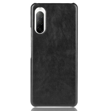 Sony Xperia 10 II Hülle mit Litschi-Leder-Effekt
