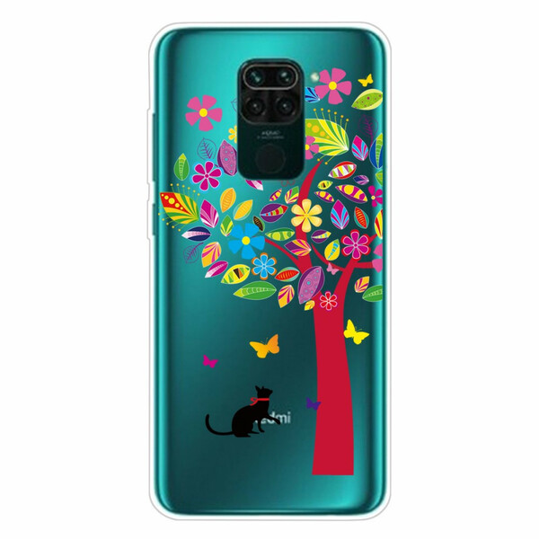 Xiaomi Redmi Note 9 Cover Katze unter dem bunten Baum