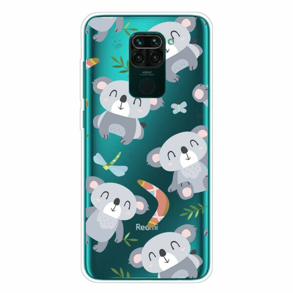 Xiaomi Redmi Note 9 Kleine Pandas Cover Grau
