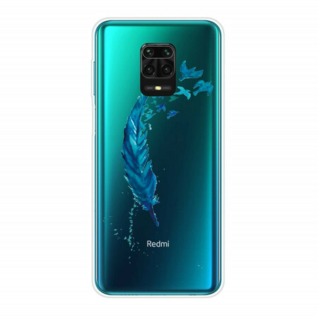 Xiaomi Redmi Note 9S / Redmi Note 9 Pro Cover Schöne Feder Blau