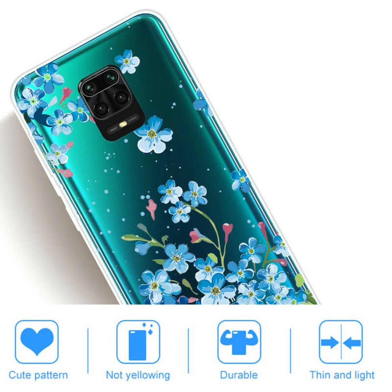 Xiaomi Cover Redmi Note 9S / Redmi Note 9 Pro Blaue Blumen
