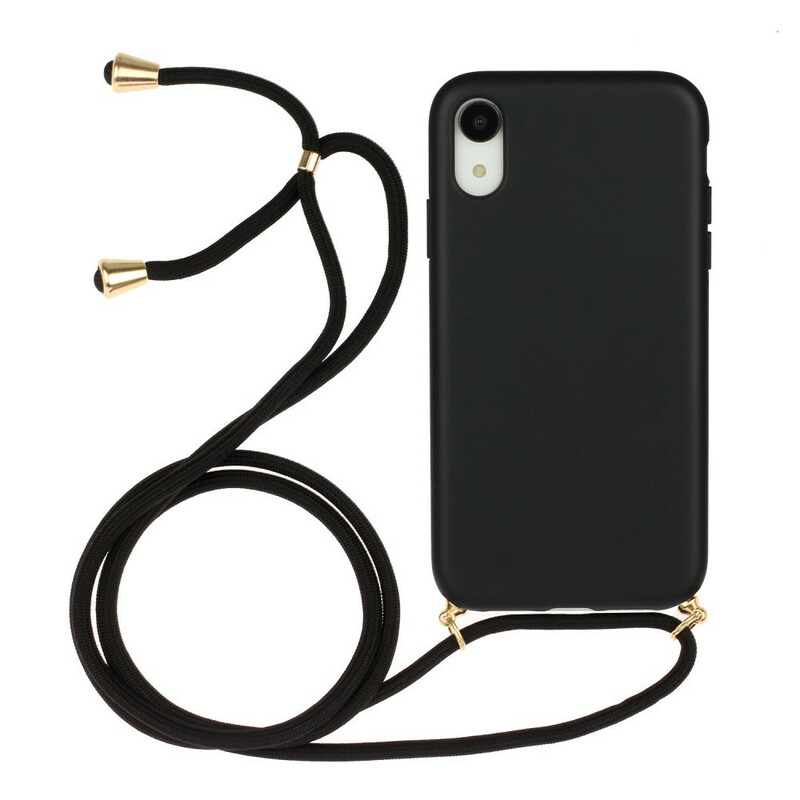 iPhone XR Silikonhülle mit farbiger Kordel