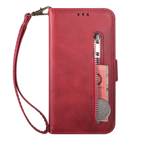 Huawei P40 Lite Tasche Geldbörse mit Lanyard