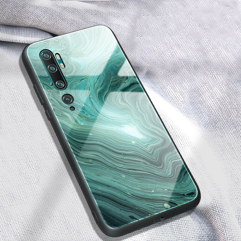 Xiaomi Mi Note 10 Hülle aus gehärtetem Glas Marble Colors
