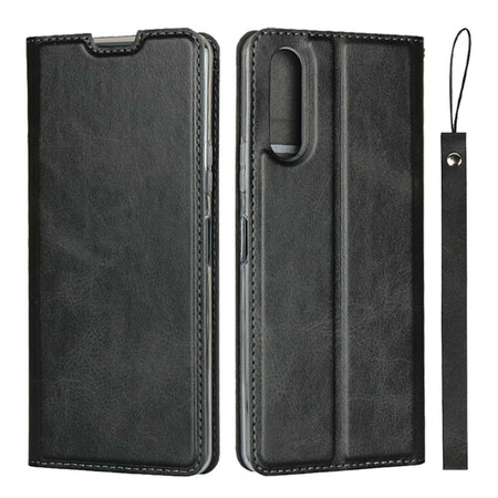 Flip Cover Sony Xperia 10 II Kunstleder mit Riemen