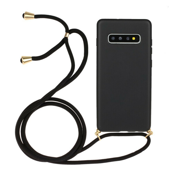 Samsung Galaxy S10 Plus Silikonhülle mit bunter Kordel