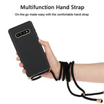 Samsung Galaxy S10 Plus Silikonhülle mit bunter Kordel Samsung Galaxy S10 Plus Silikonhülle mit bunter Kordel
