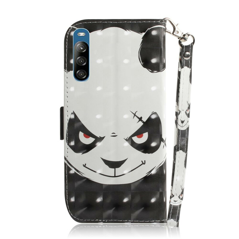 Sony Xperia L4 Angry Panda Tasche mit Trageriemen
