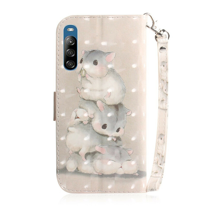 Sony Xperia L4 Tasche Hamster mit Riemen