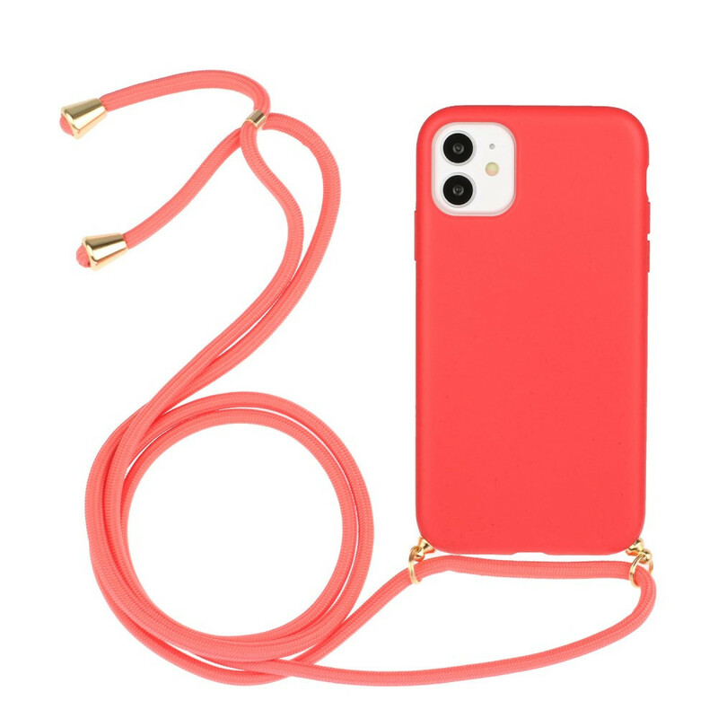 iPhone 11 Silikonhülle mit farbiger Kordel