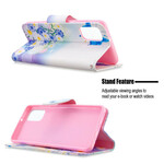 Samsung Galaxy A41 Hülle Gemalte Schmetterlinge und Blumen