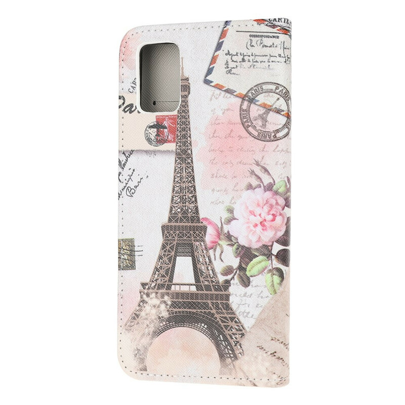 Samsung Galaxy A41 Eiffelturm Retro Tasche