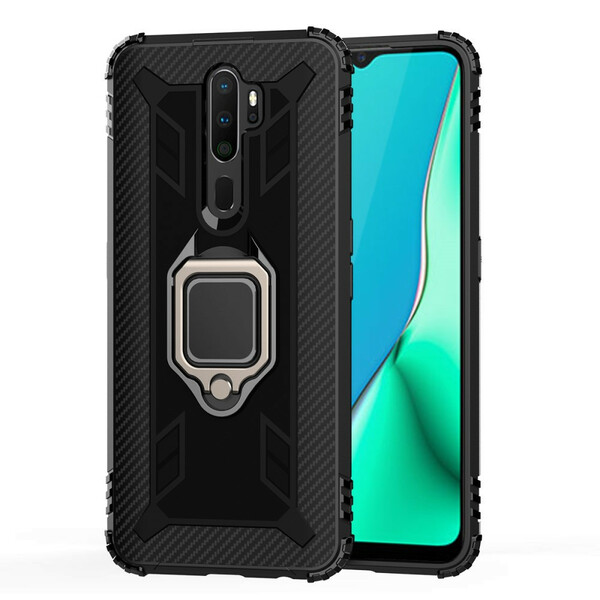 Oppo A9 2020 Ring und Kohlefaser Cover