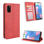 Flip Cover Samsung Galaxy A41 Vintage-Leder-Effekt Stilisiert