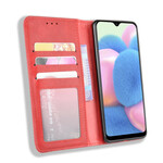 Flip Cover Samsung Galaxy A41 Vintage-Leder-Effekt Stilisiert