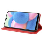 Flip Cover Samsung Galaxy A41 Vintage-Leder-Effekt Stilisiert