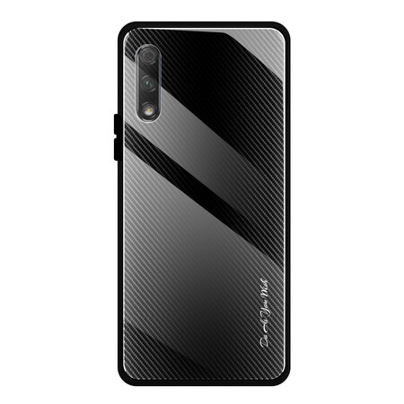 Cover Huawei P Smart Pro / Honor 9X Pro Gehärtetes Glas Carbon