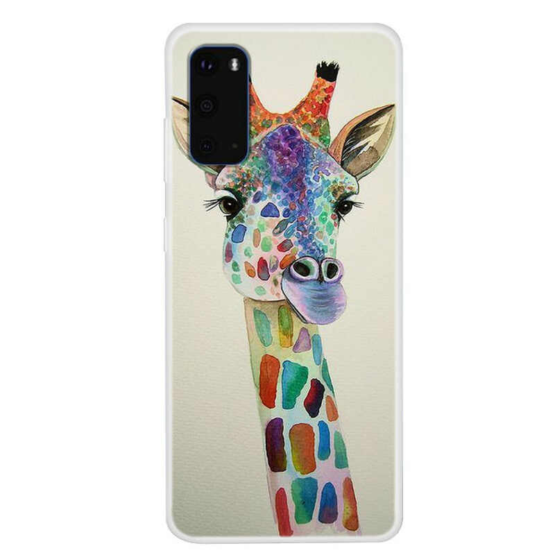 Samsung Galaxy S20 Giraffe Cover Farbig
