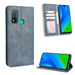 Flip Cover Huawei P Smart 2020 Vintage-Leder-Effekt Stilisiert