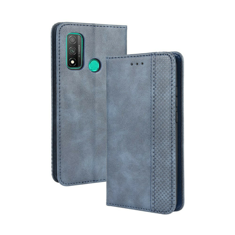 Flip Cover Huawei P Smart 2020 Vintage-Leder-Effekt Stilisiert