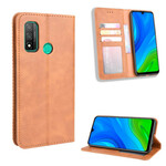 Flip Cover Huawei P Smart 2020 Vintage-Leder-Effekt Stilisiert