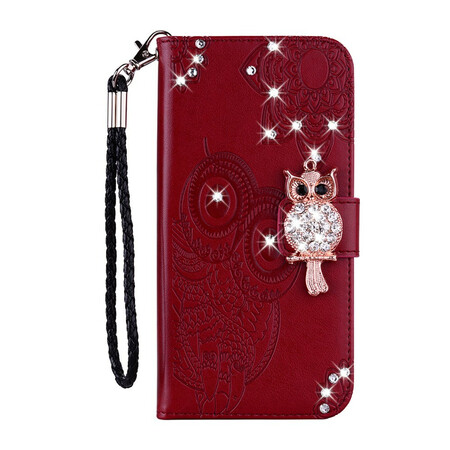 Huawei P Smart 2020 Hülle Mandala Eule und Charm
