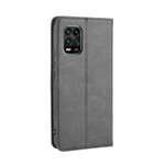 Flip Cover Xiaomi Mi 10 Lite Vintage-Leder-Effekt Stilisiert