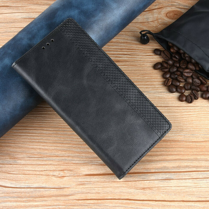 Flip Cover Xiaomi Mi 10 Lite Vintage-Leder-Effekt Stilisiert