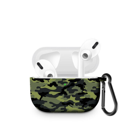 AirPods Pro Silikonhülle in Camouflage-Optik mit Karabinerhaken